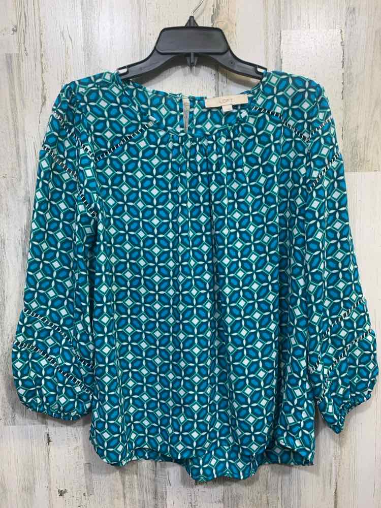 PRE-OWNED LOFT/LADDER STITCH/PEEK-A-BOO CUTOUT DETAIL 3/4 SLEEVE