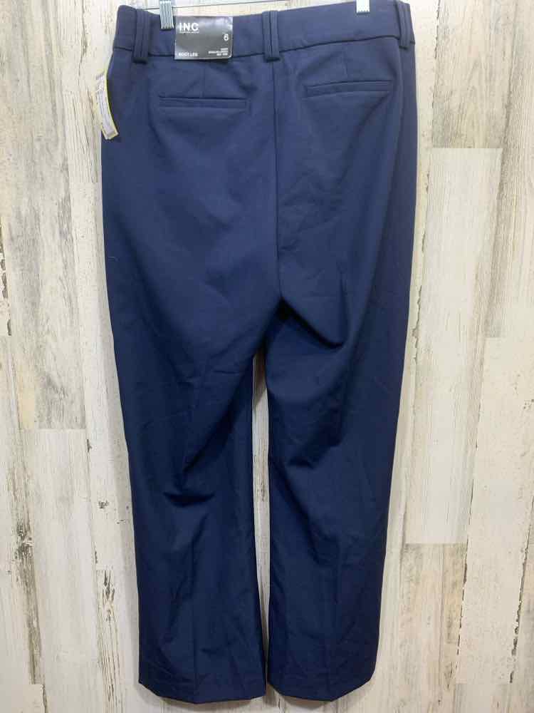 NWT Size 6 INC BOTTOMS Navy Solid BOOT CUT Pants/NAVY BOOT LEG PANTS