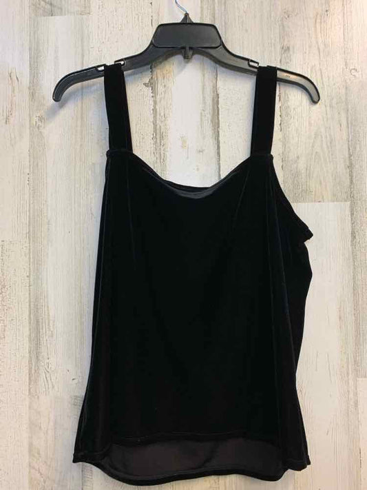 SAINT TROPEZ Tops Size XL Black Velour SLEEVELESS TOP