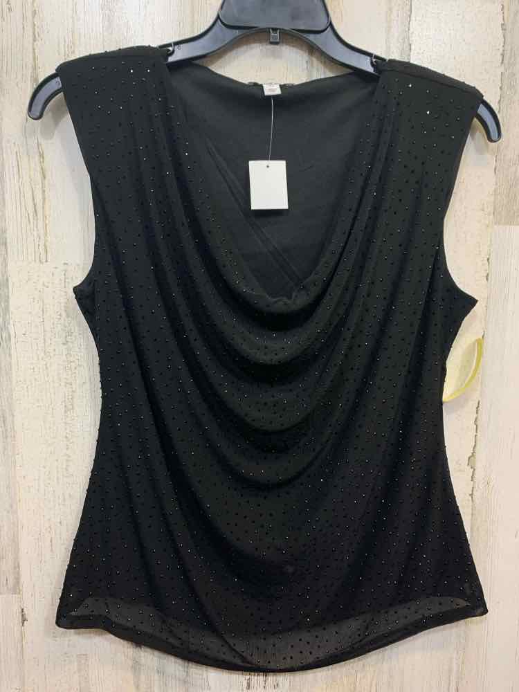 NWT BAR lll Tops Size 0X Black SEQUINED SLEEVELESS Blouse