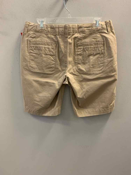 Size 8 OLD NAVY BOTTOMS Tan BERMUDA Shorts