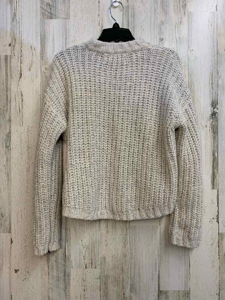 HAPPY NATURE Tops Size XS WHITE/GRAY SWEATER Sweater