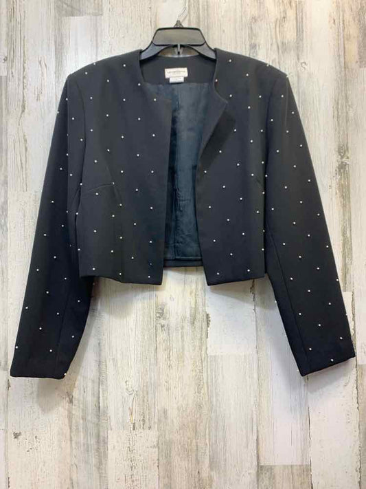 PRE-OWNED LIZ CLAIBORNE JACKETS / COATS Size L Black BLAZER Blazer/OPEN FRONT BL