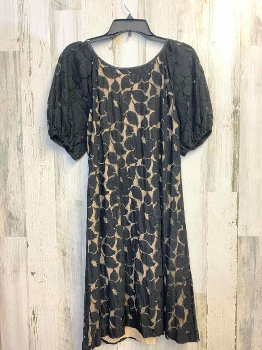 NWT KAREN KANE Dresses and Skirts Size M BLK/NUDE Lace PUFF SLEEVES Dress