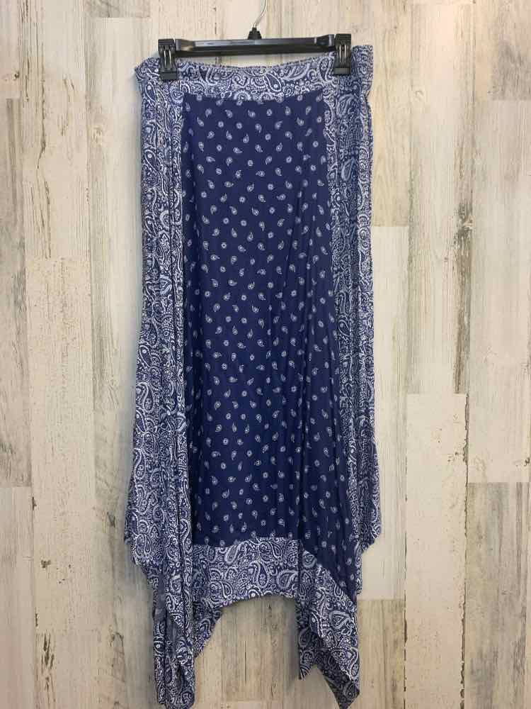 VINTAGE AMERICA Dresses and Skirts Size L BLUE/WHT Paisley LONG Skirt