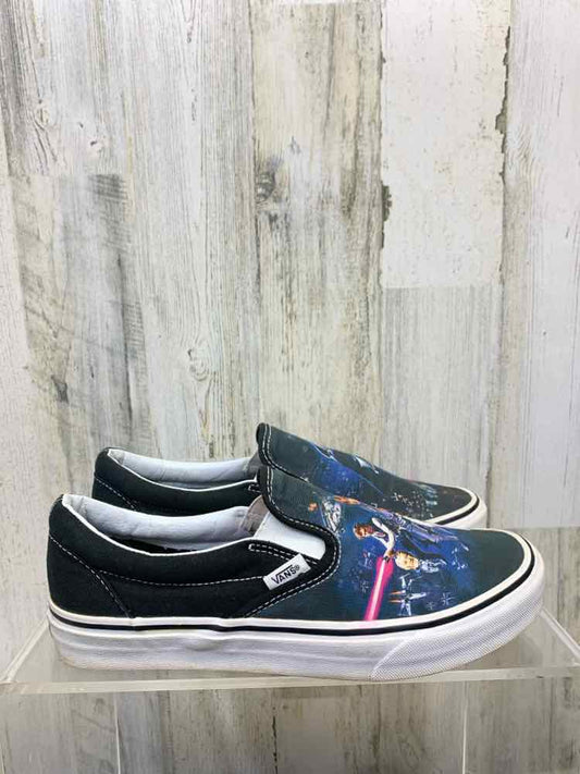 PRE-OWNED BLACK/RED Size 8 Shoes/VANS: STAR WARZ SLIP ON SHOES