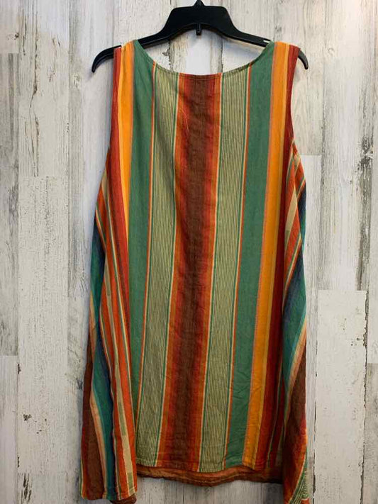SILVERADO Dresses and Skirts Size XL YEL/RED/GRN/ORG Stripe SLEEVELESS Dress