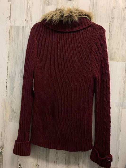 PRE-OWNED CROFT & BARROW/ TOPS Size XL WINE KNIT Sweater/WINE S