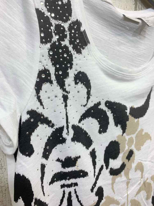 PRE-OWNED CHICO'S/FLORAL/BIRD EMBROIDERED FLUTTER SLEEVE