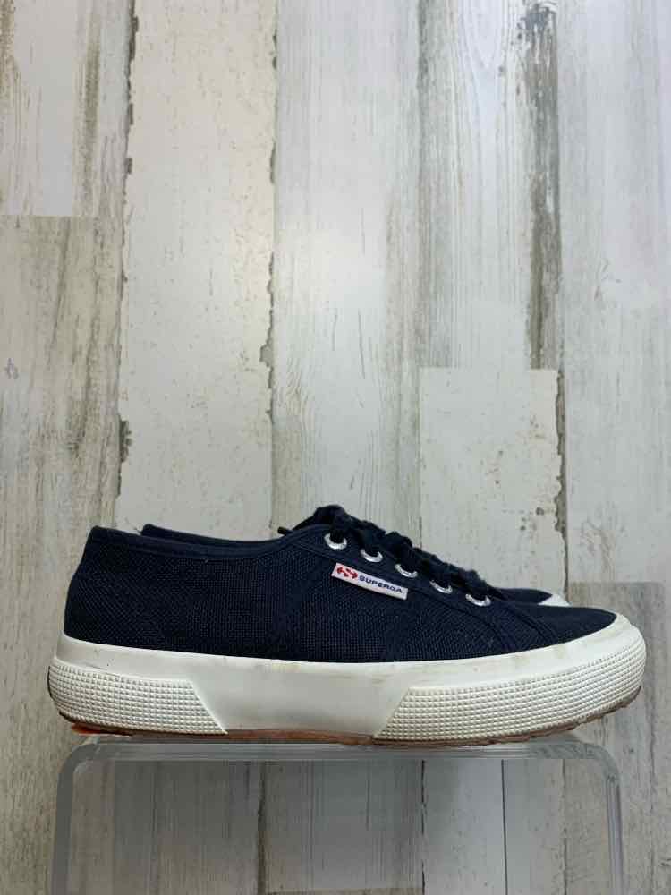 PRE-OWNED SUPERGA SHOES 6 NAVY BLUE Shoes/RUBBER SOLE SNEAKERS