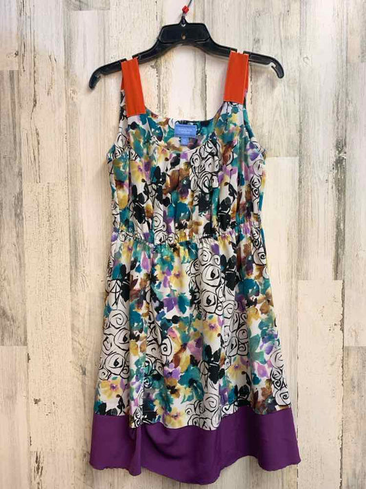 SIMPLY VERA Dresses and Skirts Size P10 WHT/BLK/TEAL/PUR Floral SLEEVELESS Dress