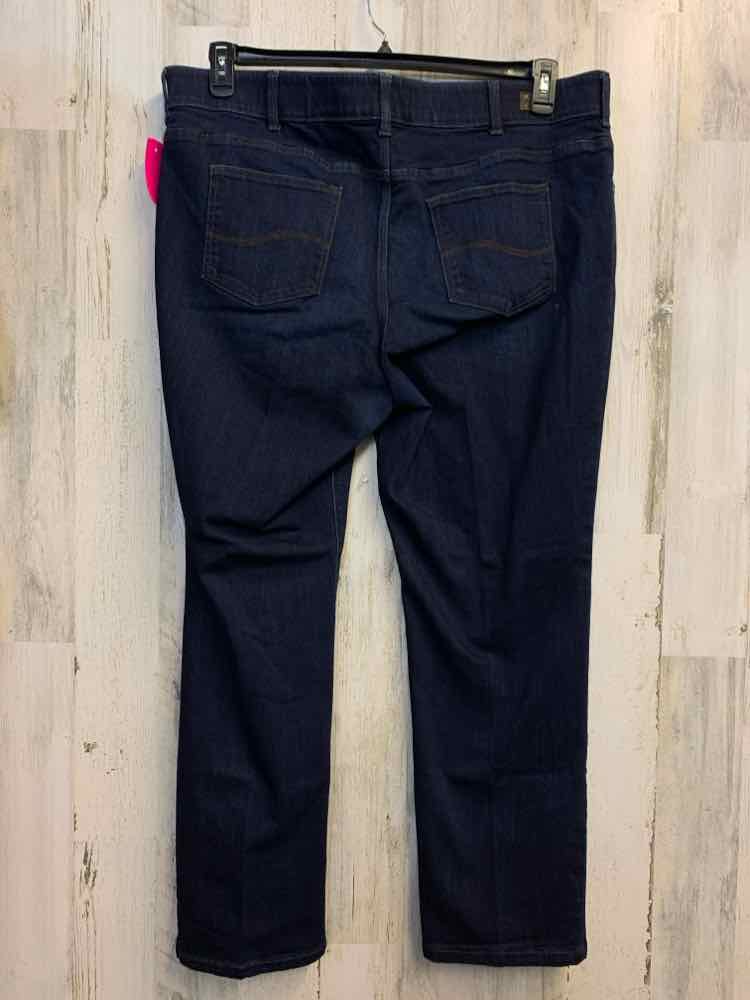 PRE-OWNED Size 22 LEE PLUS SIZES DARK BLUE Denim Jeans/STRAIGHT LEG/MID RISE