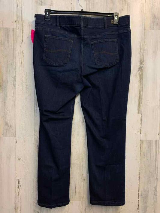 PRE-OWNED Size 22 LEE PLUS SIZES DARK BLUE Denim Jeans/STRAIGHT LEG/MID RISE