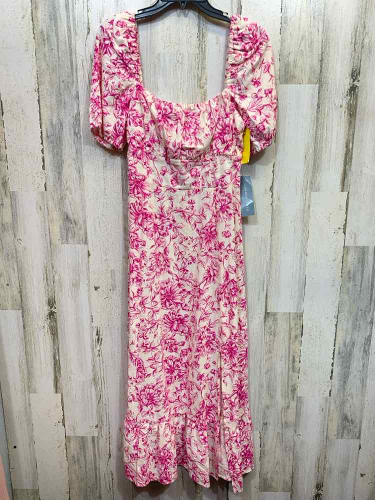 NWT LONDON TIMES Dresses and Skirts Size 8 WHITE/FUSH Floral MAXI Dress
