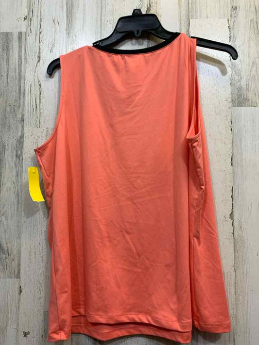 PRE-OWNED RUBY RD Tops Size 1X SALMON SLEEVELESS Blouse