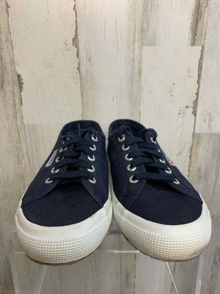 PRE-OWNED SUPERGA SHOES 6 NAVY BLUE Shoes/RUBBER SOLE SNEAKERS