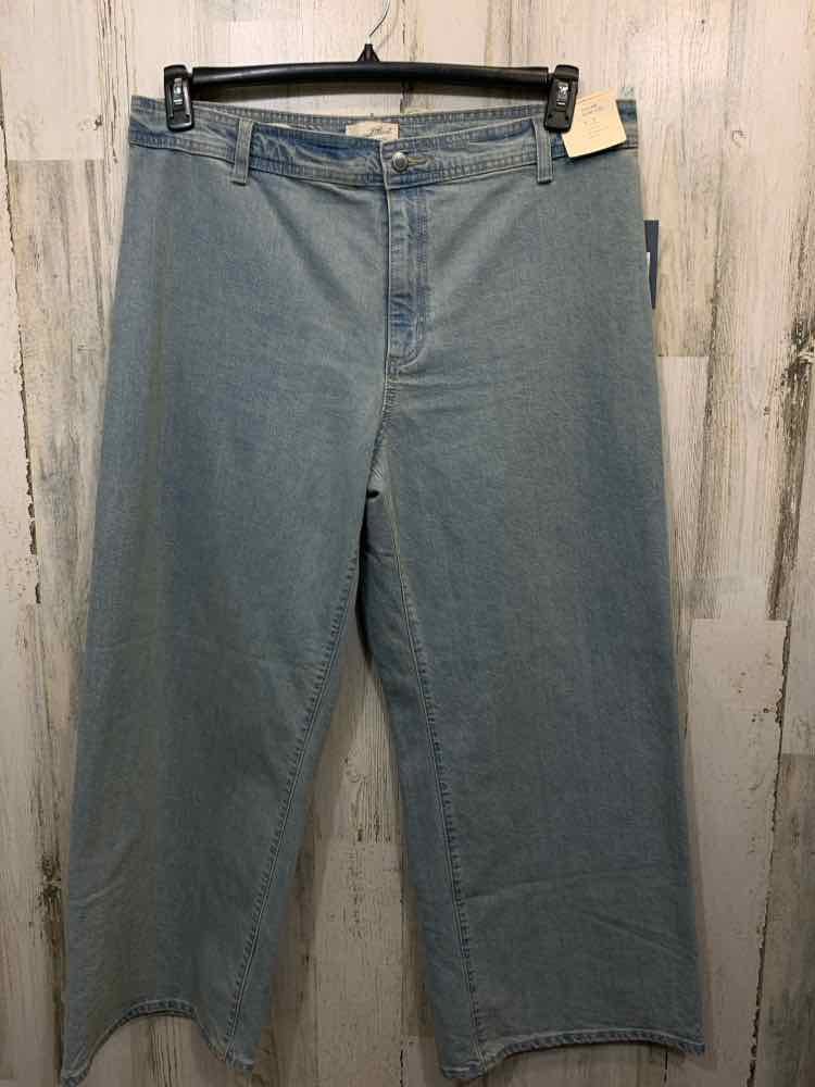 NWT Size 16 UNIVERSAL THREADS BOTTOMS Blue HIGH-RISE SAILOR WIDE LEG Jeans