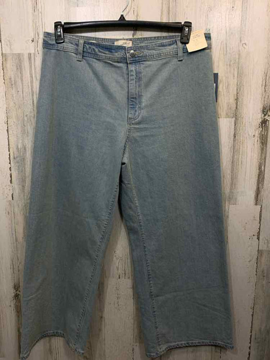 NWT Size 16 UNIVERSAL THREADS BOTTOMS Blue HIGH-RISE SAILOR WIDE LEG Jeans