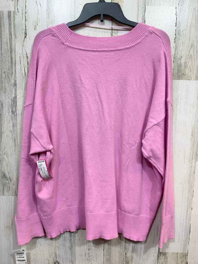 NWT ON 34TH Size L Tops MAUVE LONG SLEEVE/ V NECK SWEATER