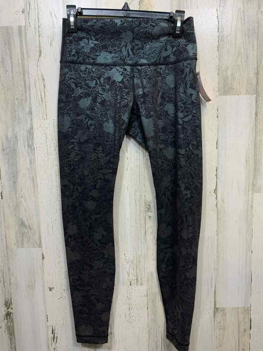 LULUMON 8 GRY/BLK Floral Activewear Bottom