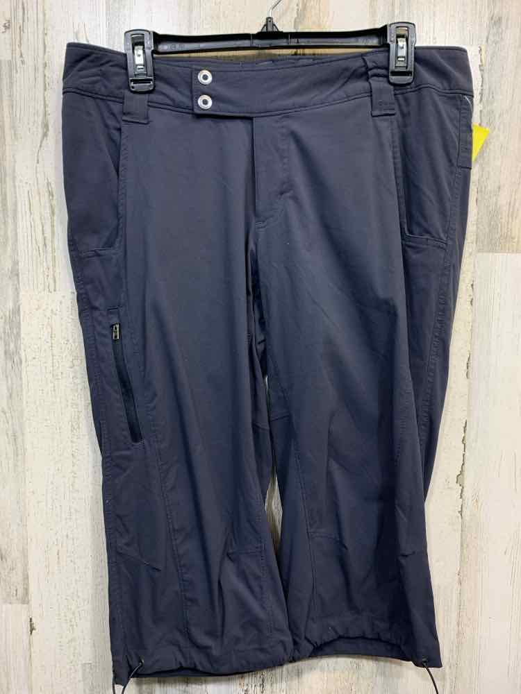 PRE-OWNED Size 12 COLUMBIA BOTTOMS Blue Solid CAPRI Pants/OMNI SHADE SUN PROTECT