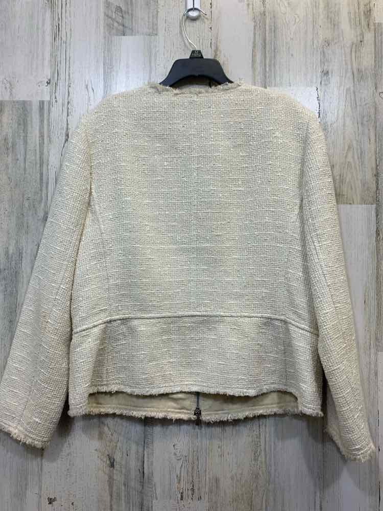 LAFAYETTE 148 JACKETS / COATS Size 12 Cream CROSSTHATCH JACKET Jacket