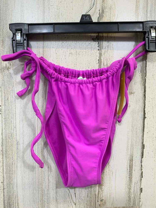 PRE-OWNED WILD FABLE Swimwear Size M Purple Solid BOTTOM Swimsuit