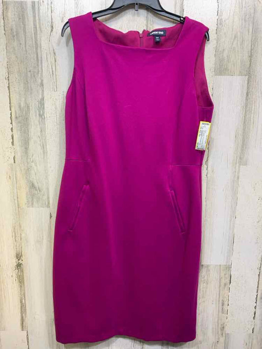 PRE-OWNED LANDS END Dresses and Skirts Size 16T Purple Solid SHEATH Dress