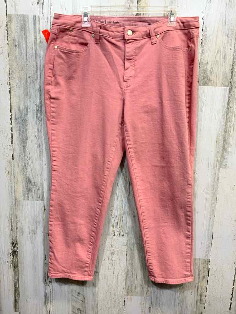 PRE-OWNED Size 16W TALBOTS BOTTOMS Pink SLIM ANKLE Pants/PETITE