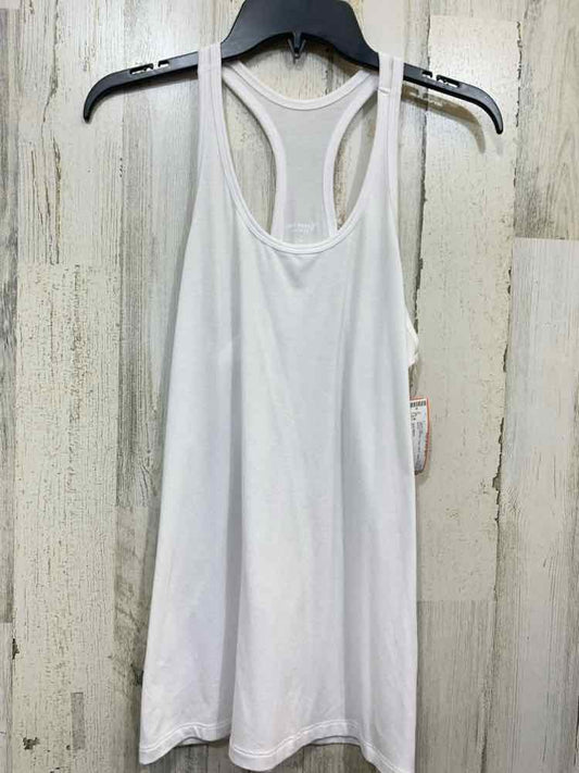 PRE-OWNED OLD NAVY Tops Size S TALL WHT Solid RACER BACK Tank Top