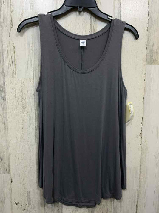 PRE-OWNED OLD NAVY Tops Size S TALL GRAY  RIBBED/ SCOOP NECKLINE Tank Top