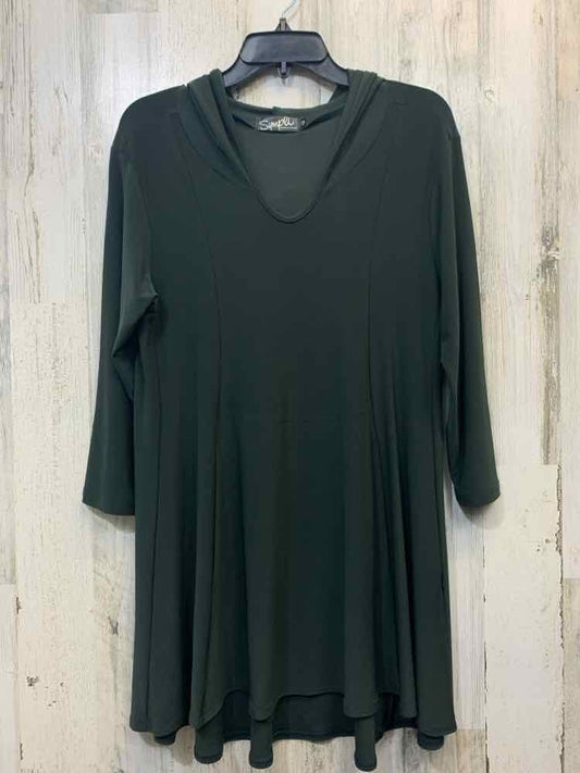SYMPLI Dresses and Skirts Size 12 Olive HOOD Dress