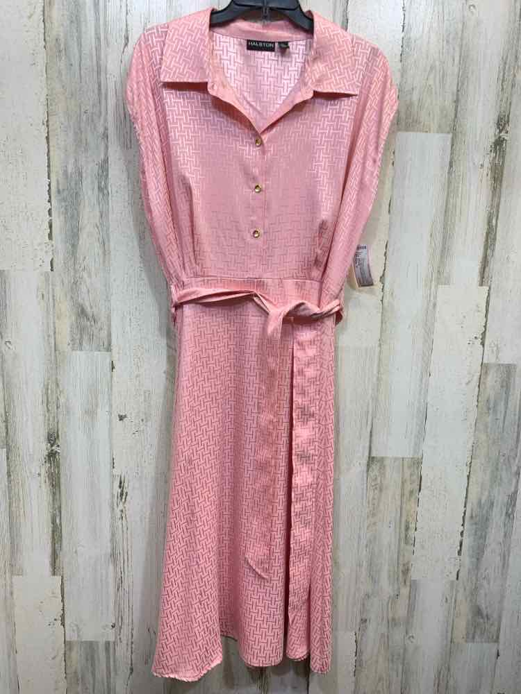 PRE-OWNED HALSTON Dresses and Skirts Size 16 BABY PINK MONOGRAM Dress/BABY PINK