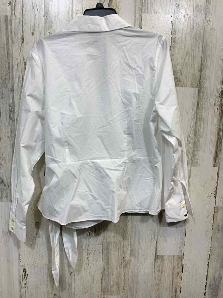 NWT INC Size 1X Tops White Solid LONGSLEEVE Shirt