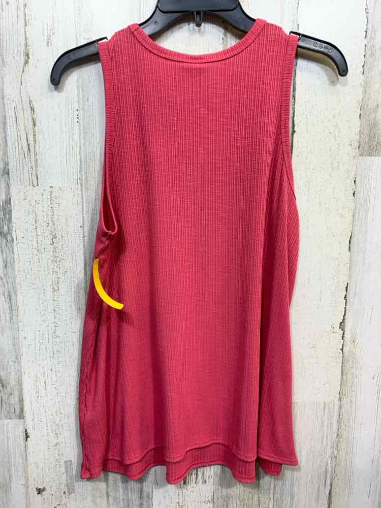PRE-OWNED OLD NAVY Tops Size S TALL WATERMELLON RIBBED/ SCOOP NECKLINE Tank Top