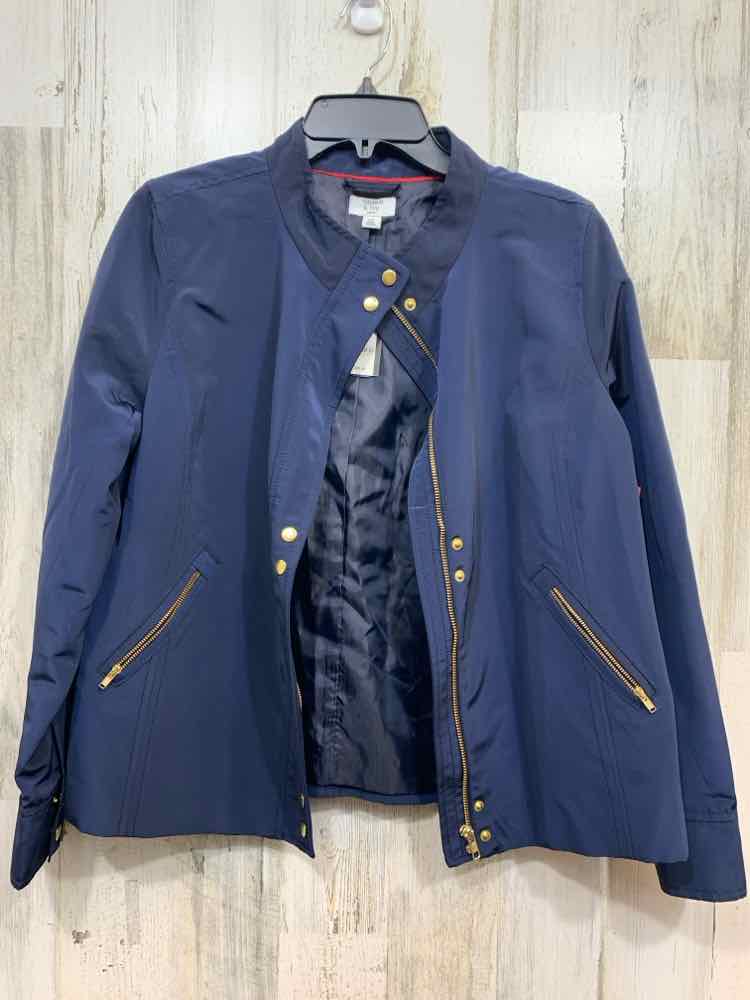 PRE-OWNED CROWN & IVY Tops Size PM NAVY BLUE Jacket