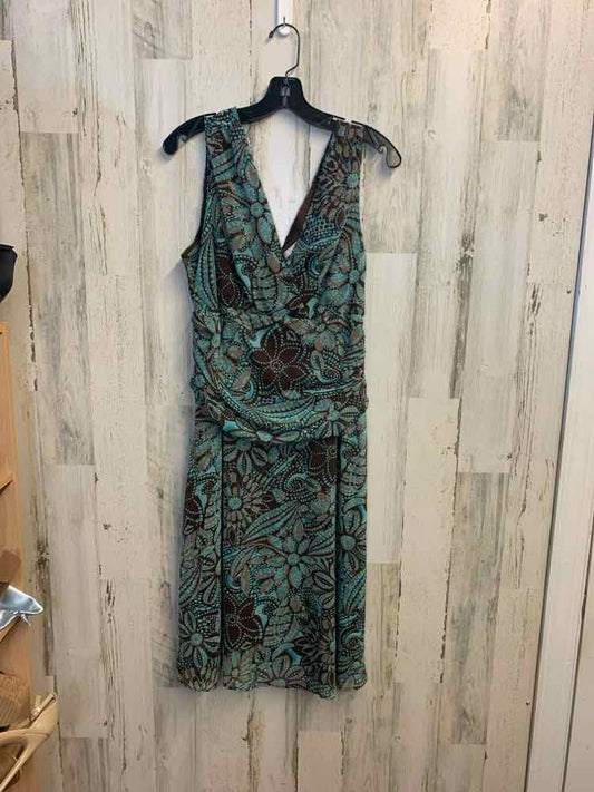 PRE-OWNED RONNI NICOLE Dresses and Skirts Size 14 BRN/BLU Floral Dress