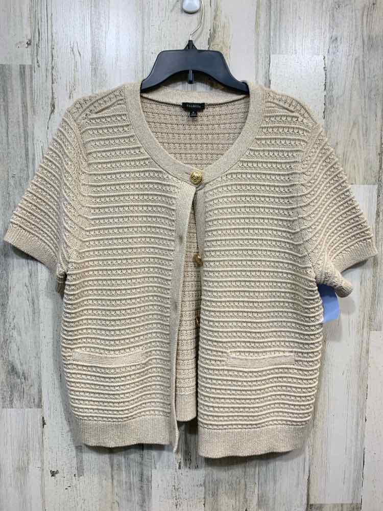 PRE-OWNED TALBOTS Size XL Tops Tan SHORT SLEEVES SWEATER
