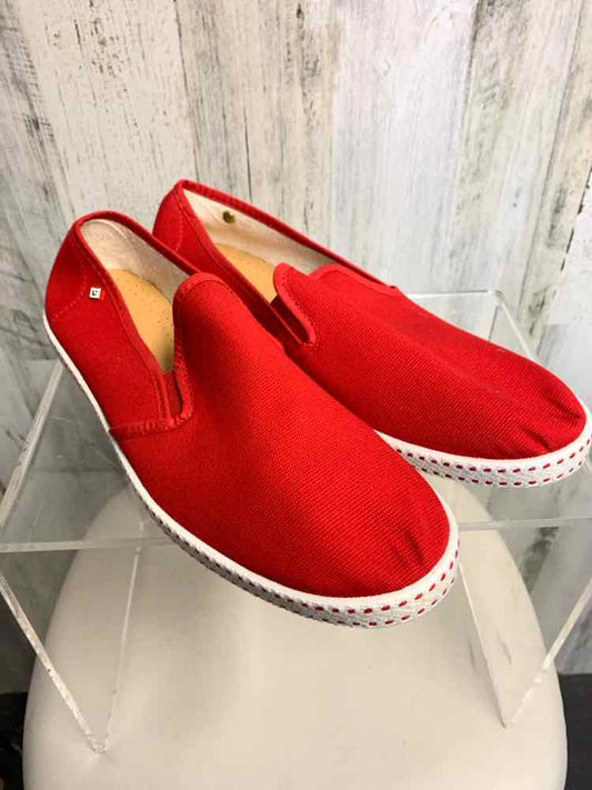 NWT RIVIERAS SHOES Shoe Size 10.5 Red CANVAS SLIP ON Shoes