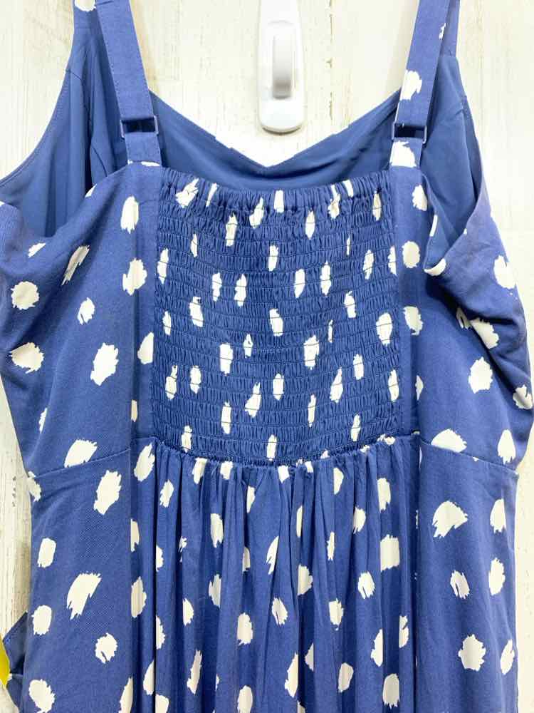 PRE-OWNED 41 HAWTHORN/BEATRIZ POLKA/PAINT SPOT SLEEVELESS MAXI W/ POCKETS
