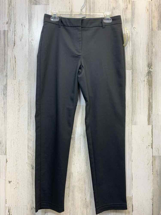 PRE-OWNED Size 4 WHITE HOUSE BATH ASSESORIES Black Solid PANTS Pants
