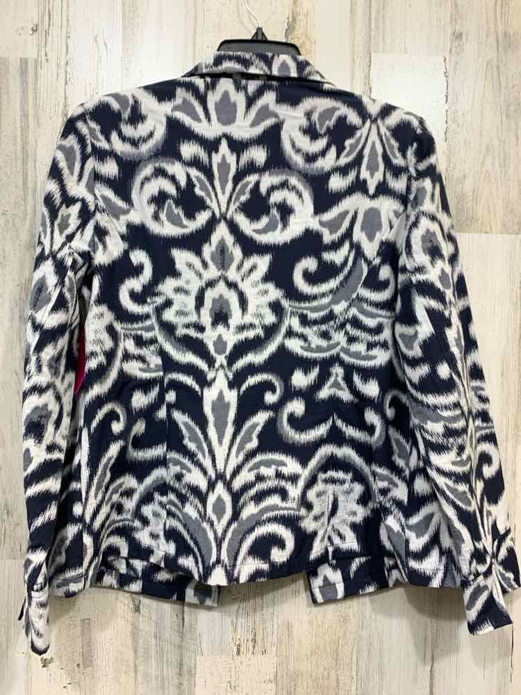PRE-OWNED CHICO'S/ABSTRACT PRINT BLAZER
