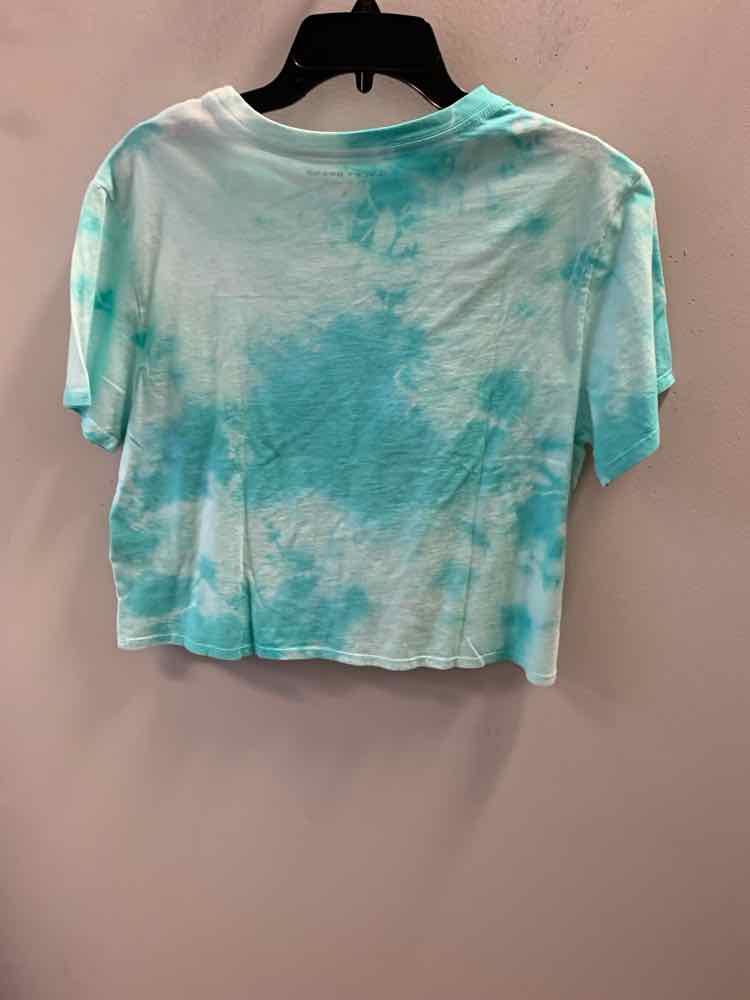 Size M LUCKY BRAND MINT SHORT SLEEVES TIE DIE TOP