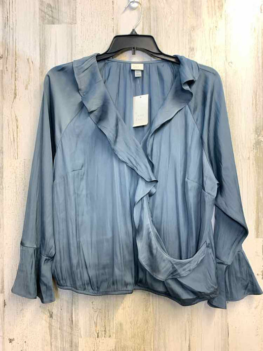 NWT A NEW DAY Tops Size XXL STEEL BLUE LONG SLEEVES Shirt