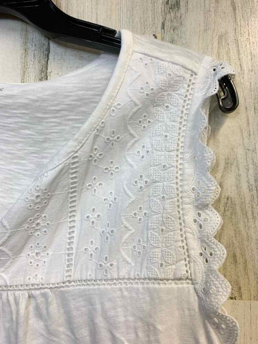TALBOTS Tops Size M White Eyelet SLEEVELESS TOP