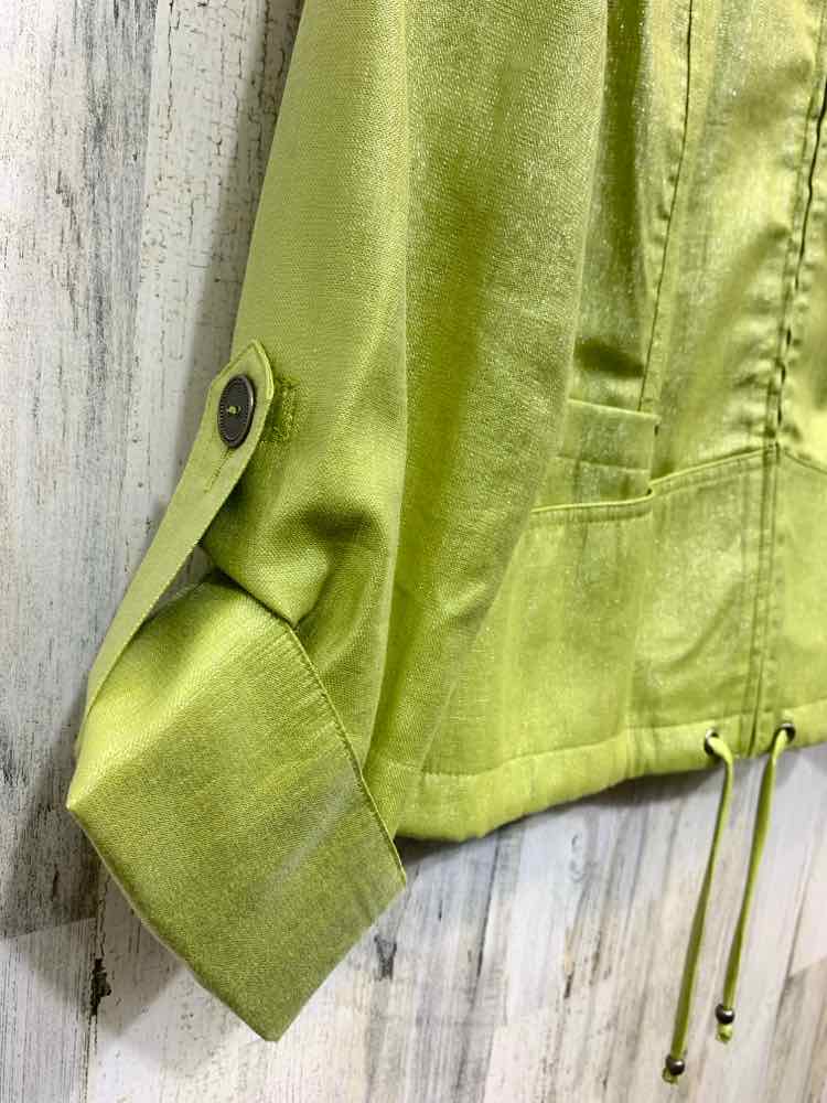 PRE-OWNED RUBY RD JACKETS / COATS Size 10 YELLOW GREEN METALLIC Jacket/METALLIC