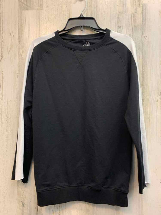 ABLY Tops Size S BLK/WHT SWEATSHIRT Sweatshirt