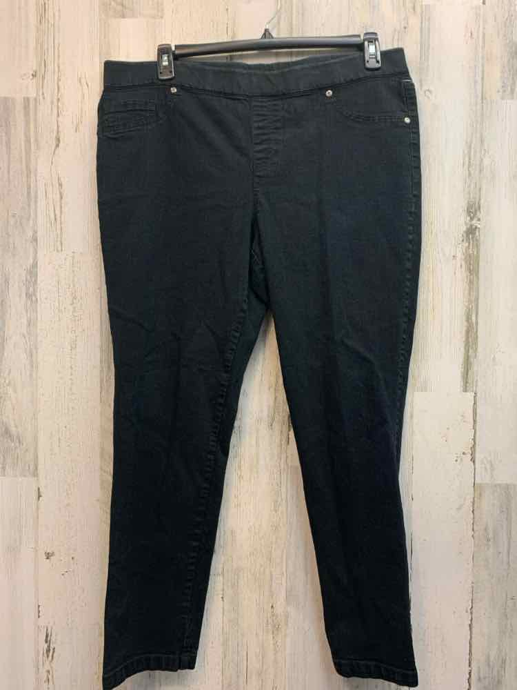 Size 18 FADED GLORY PLUS SIZES Black TAPERED Jeans