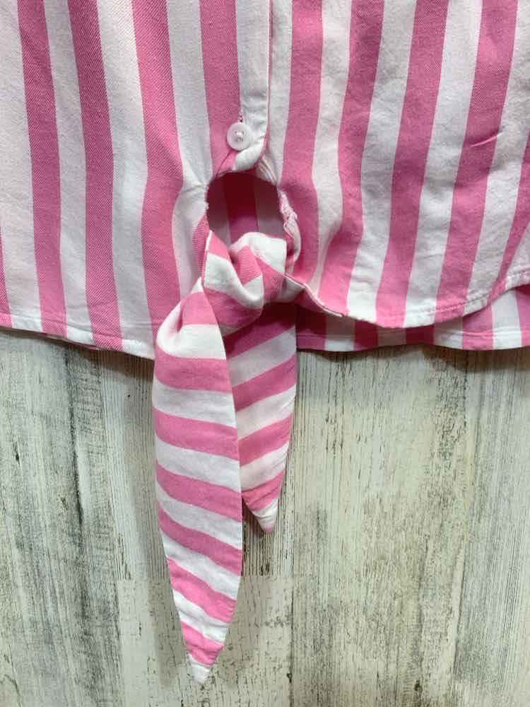 PRE-OWNED BEACHLUNCHLOUNGE Tops Size S PINK/WHITE VERTICAL STRIPES Shirt/PINK/WH