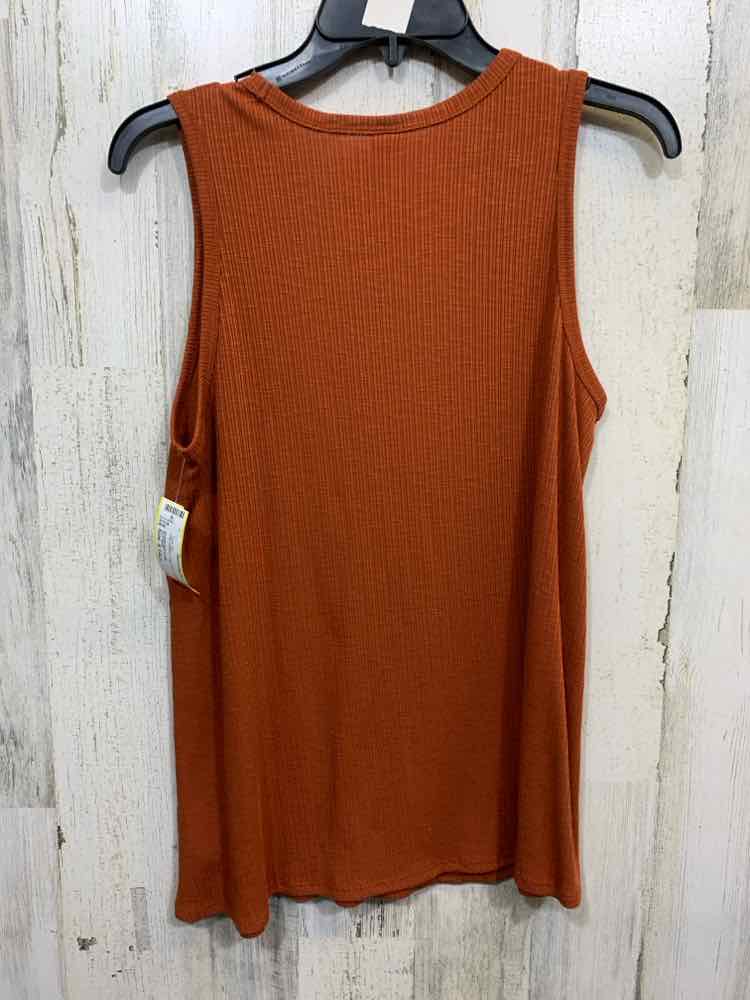 PRE-OWNED OLD NAVY Tops Size S RUST RIBBED/ SCOOP NECKLINE Tank Top